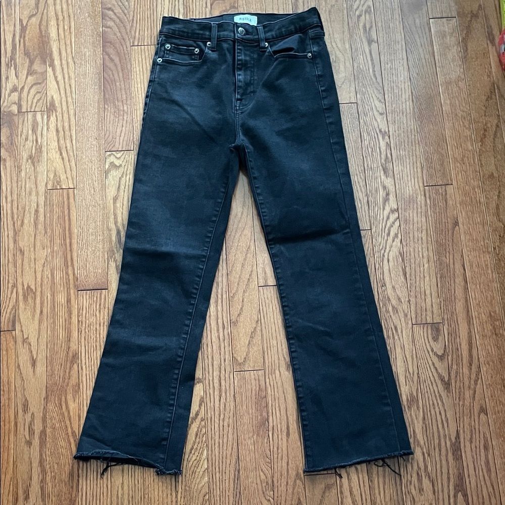 Pistola Cassie Black Jeans Raw Hem Bootcut Women’s Sz 27